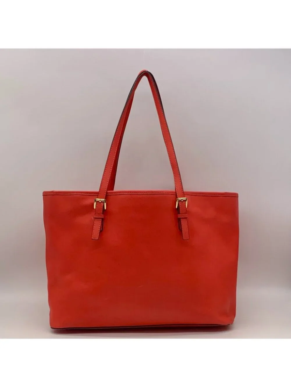 Michael Kors Coral Saffiano Leather Work Tote And Wallet